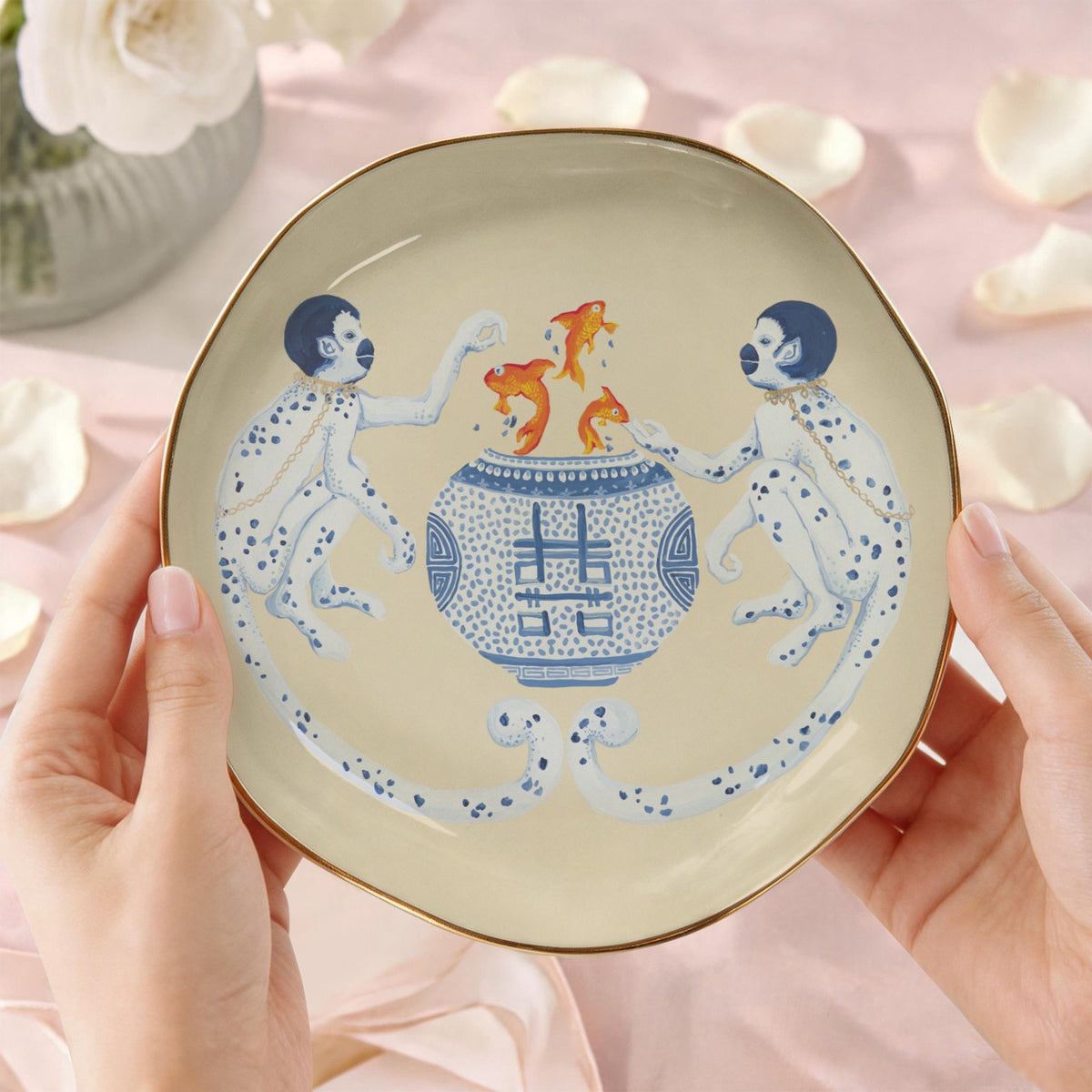 Trinket & Mah-Jongg Dice Dish