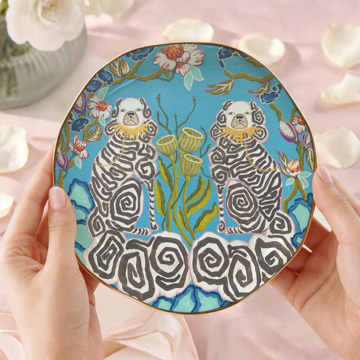 Trinket & Mah-Jongg Dice Dish