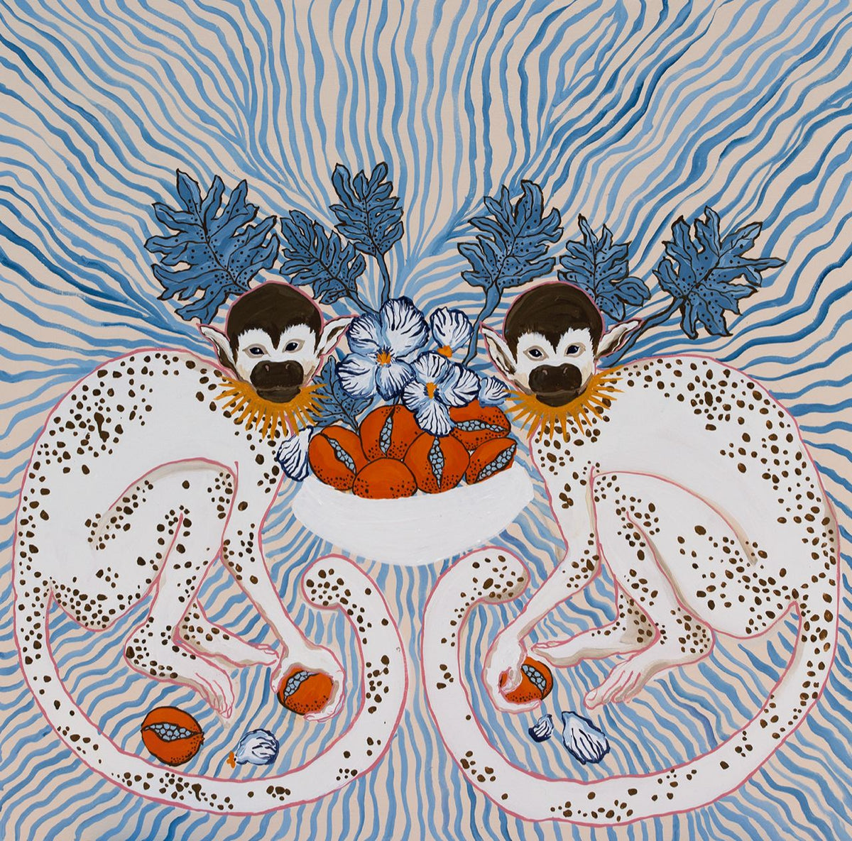 Monkeys Blue Radiance - Fine Art Print