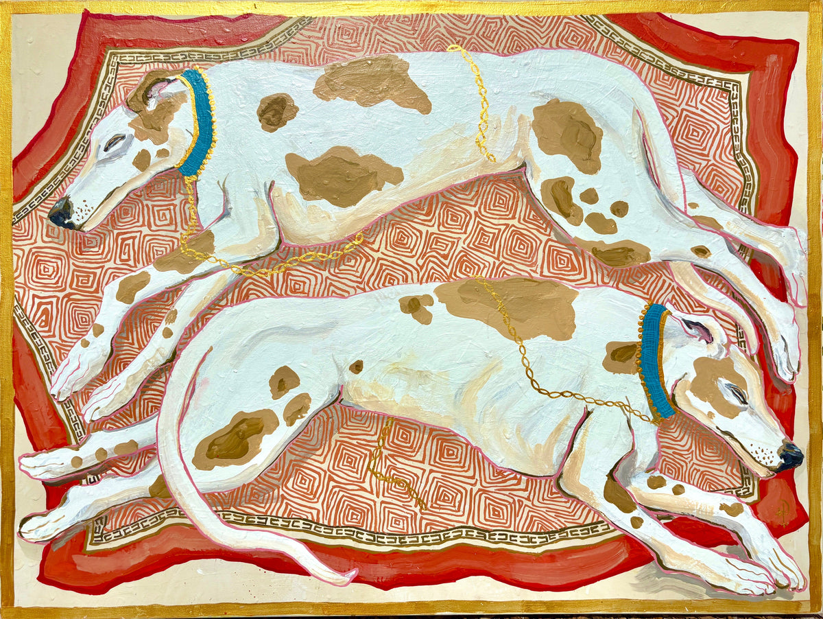 Sleeping Hounds-Fine Art Print - Fine Art Print