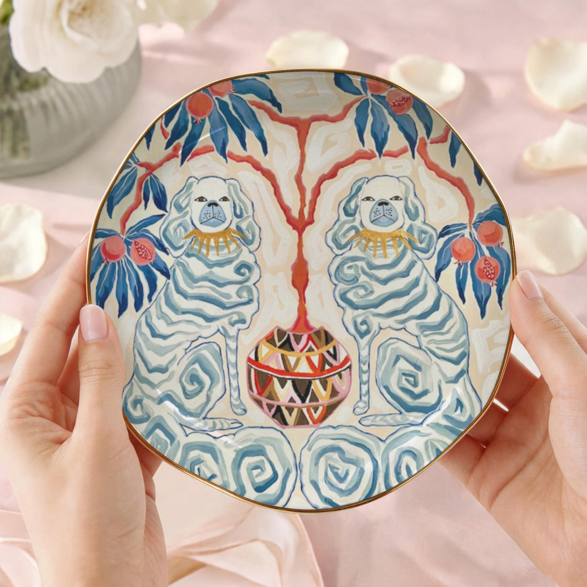 Trinket & Mah-Jongg Dice Dish