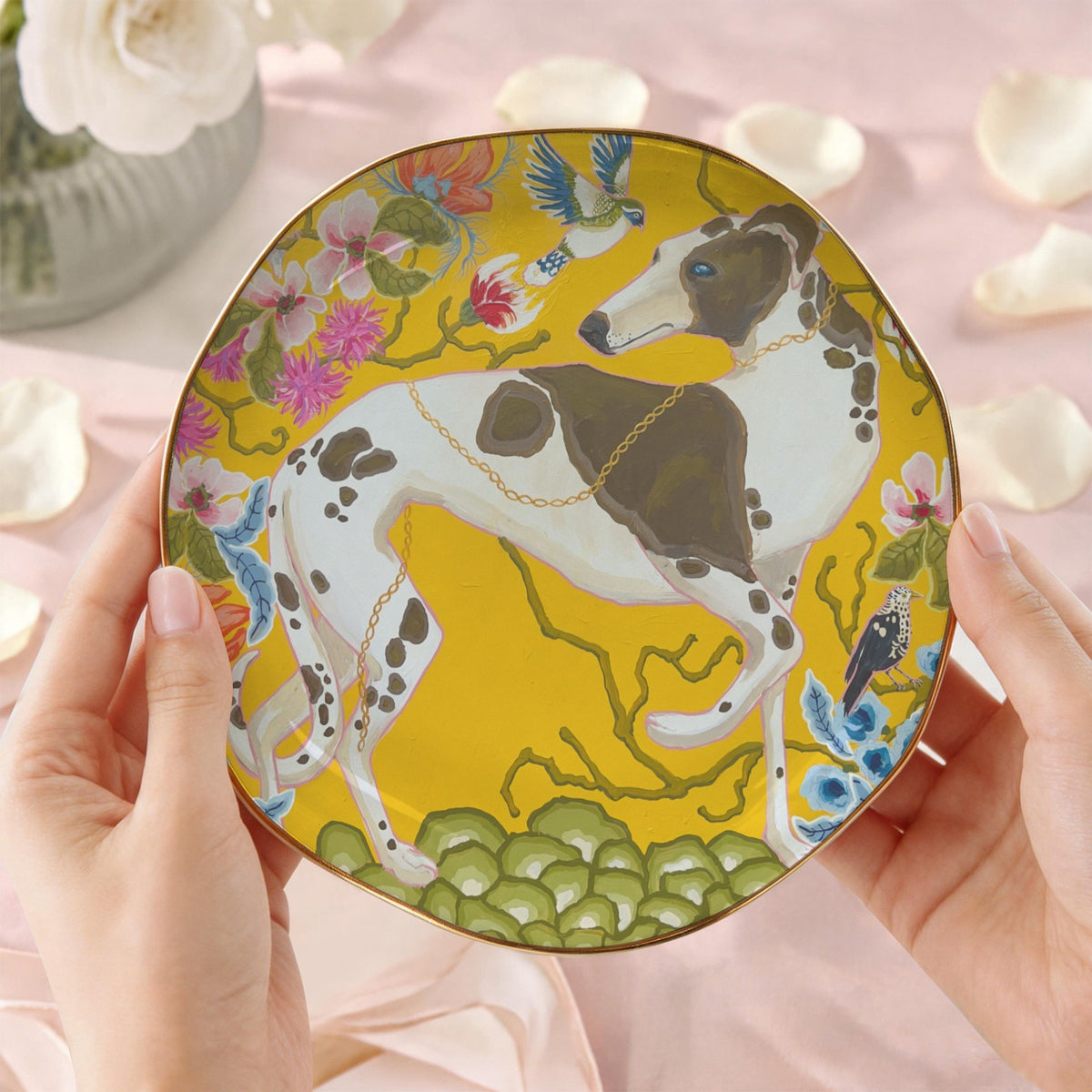 Trinket & Mah-Jongg Dice Dish