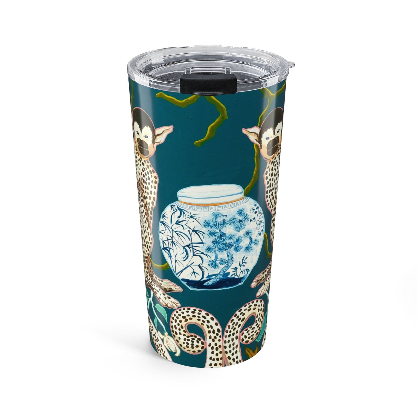 Tumbler 20oz - Monkeys on Teal