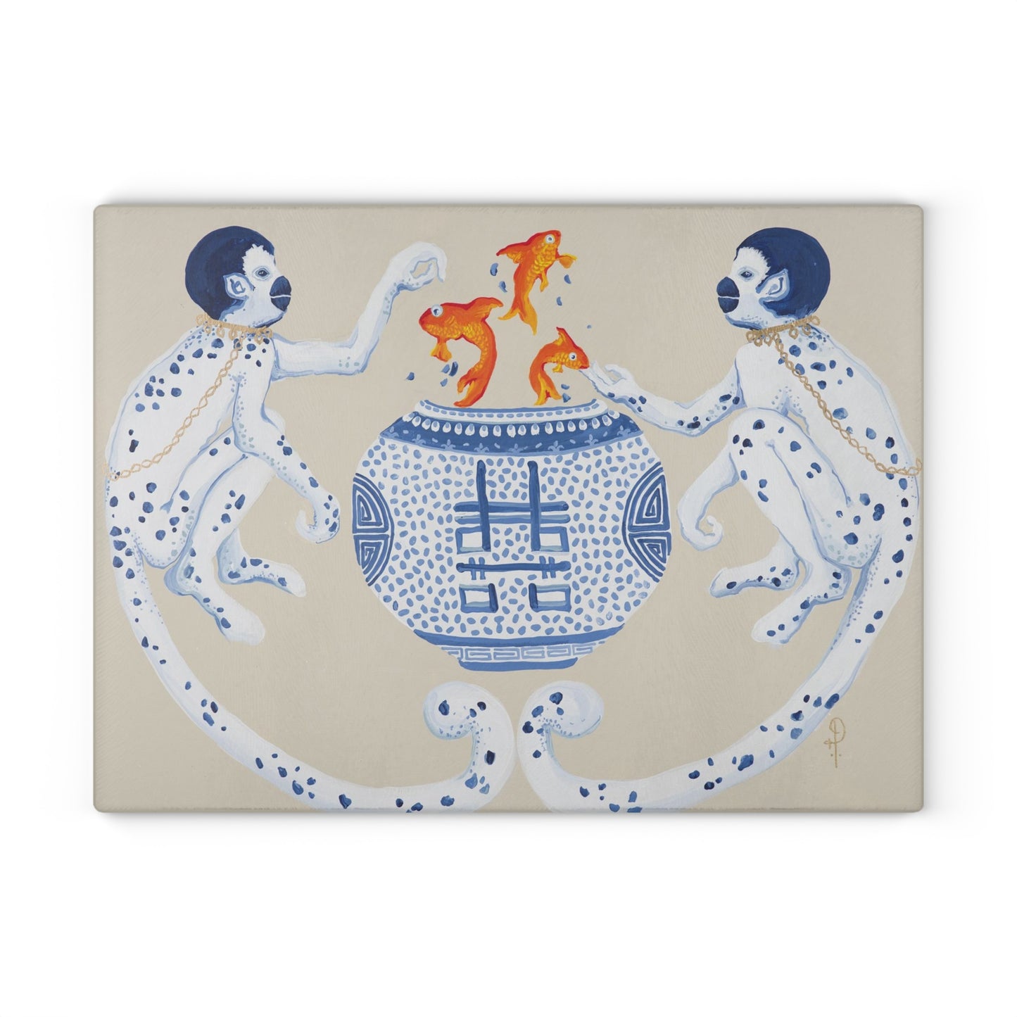 Monkey Business -  Glass Cutting Board