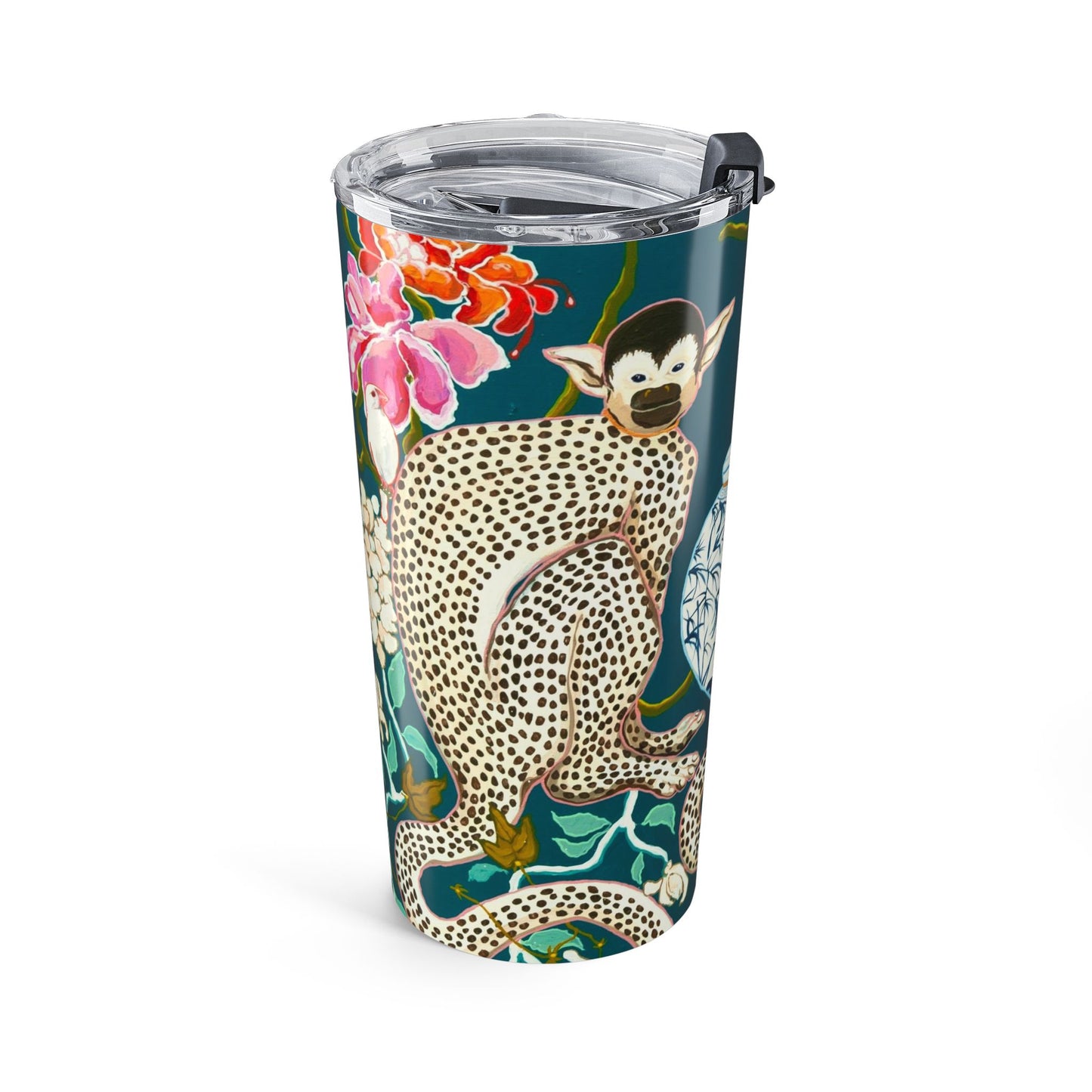 Tumbler 20oz - Monkeys on Teal