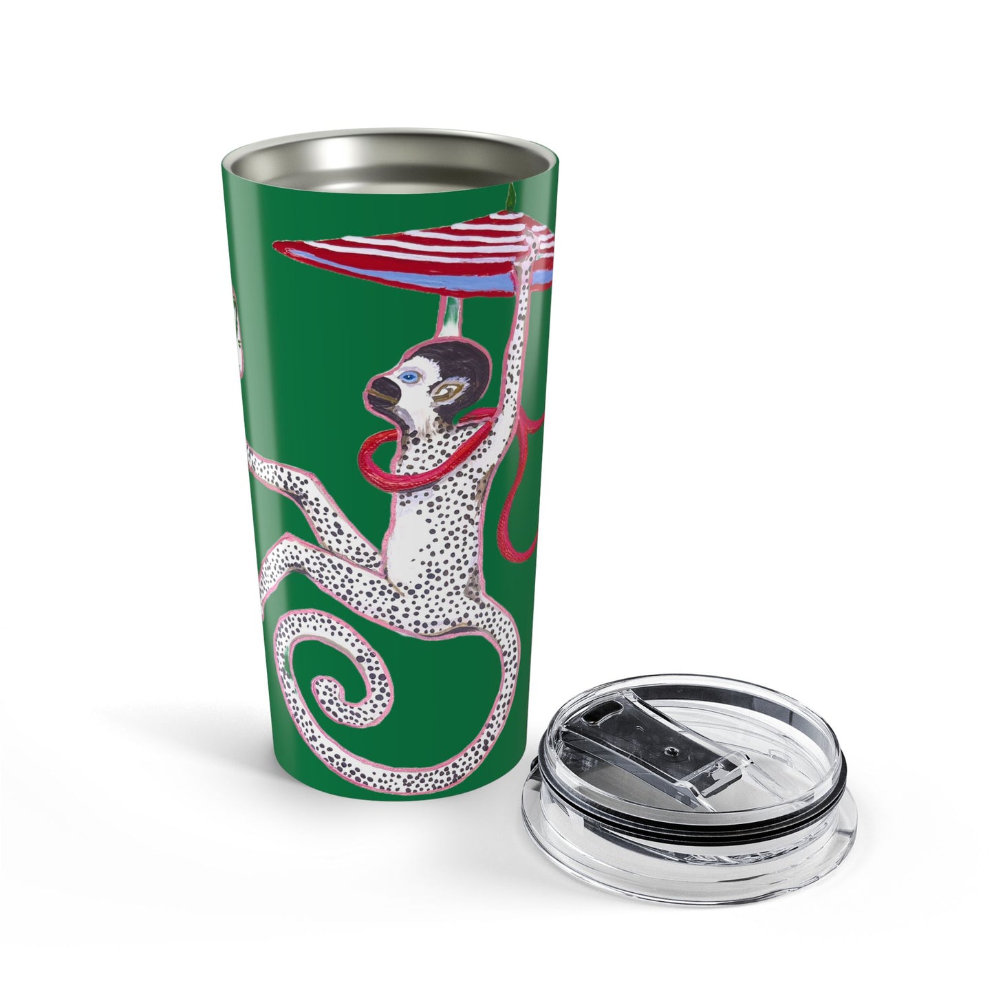 Tumbler 20oz-HOLIDAY MONKEY Dark green