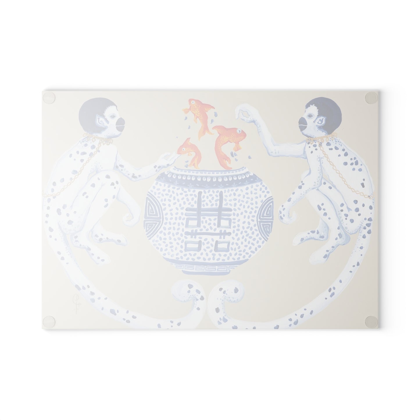 Monkey Business -  Glass Cutting Board