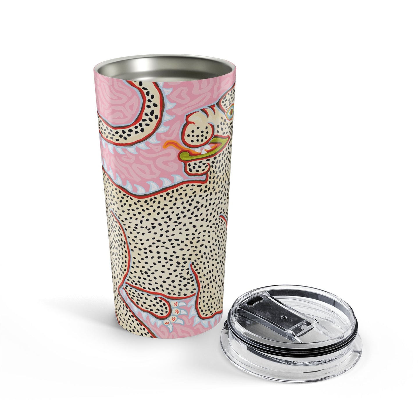 Tumbler 20oz - Ancient Leopard on Pink