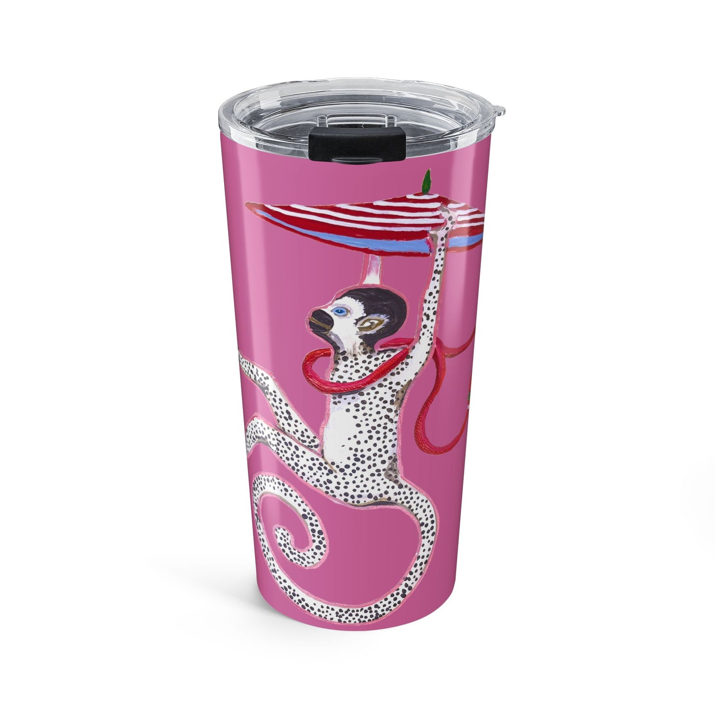 Tumbler 20oz-HOLIDAY MONKEY Pink