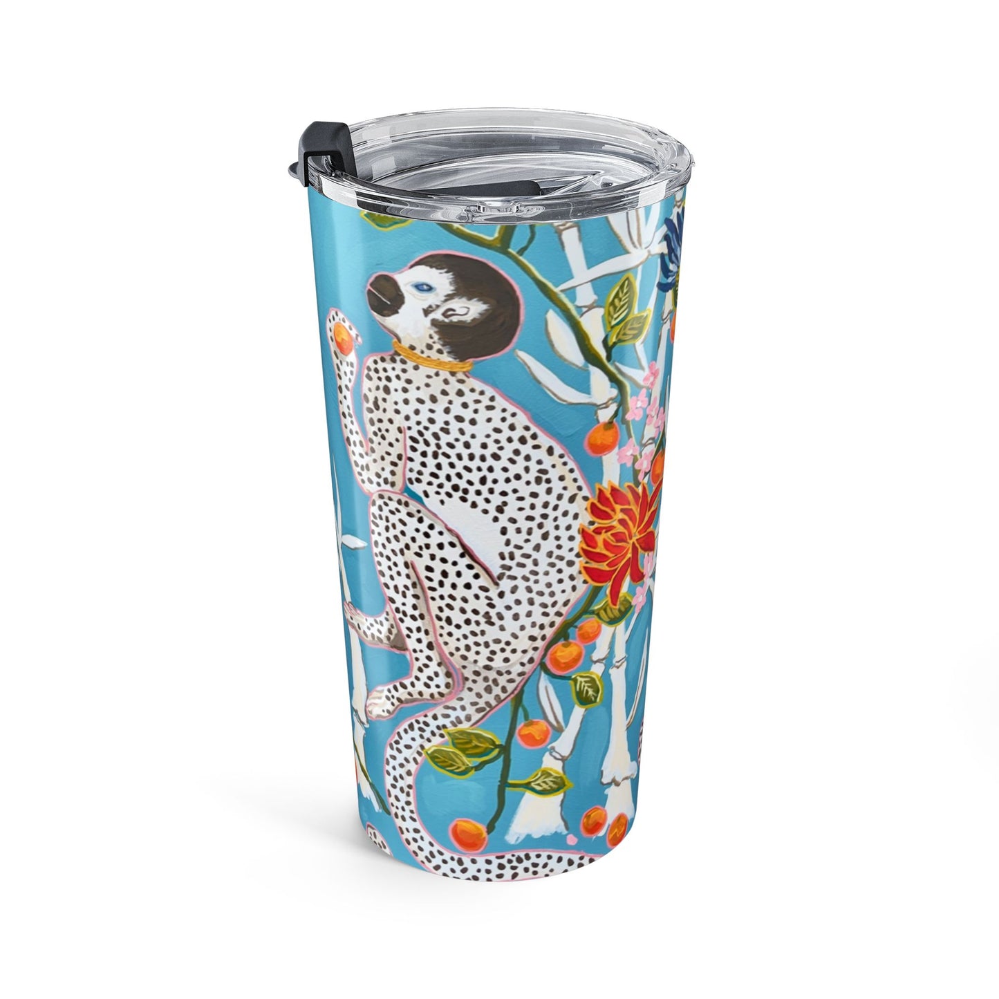 Tumbler 20oz - Monkeys Blue Chinoiserie
