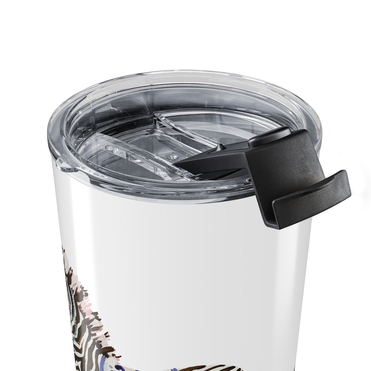 Tumbler 20oz - Brown Zebra Blue and White Blanket