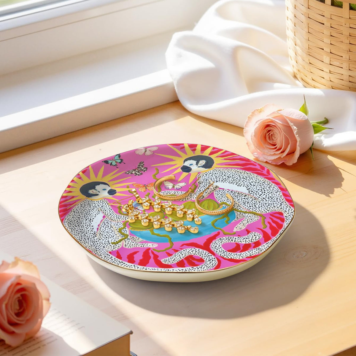 Trinket & Mah-Jongg Dice Dish