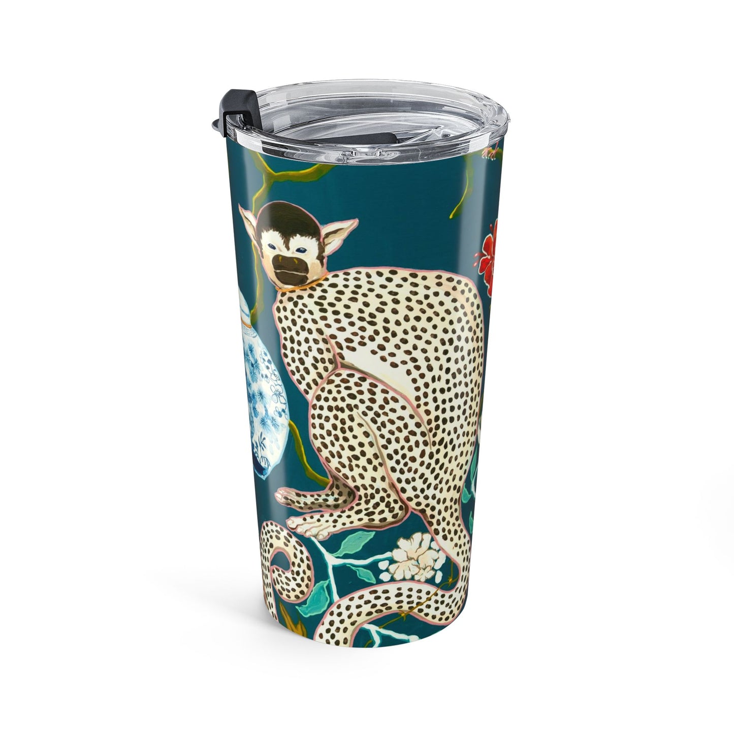 Tumbler 20oz - Monkeys on Teal
