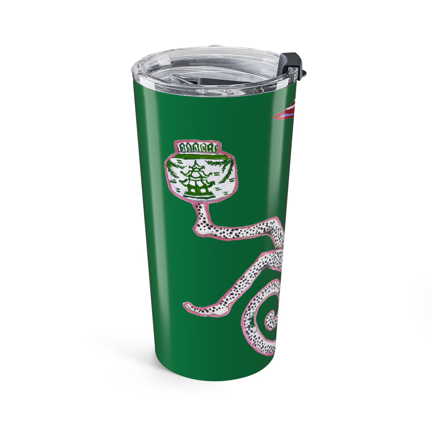 Tumbler 20oz-HOLIDAY MONKEY Dark green