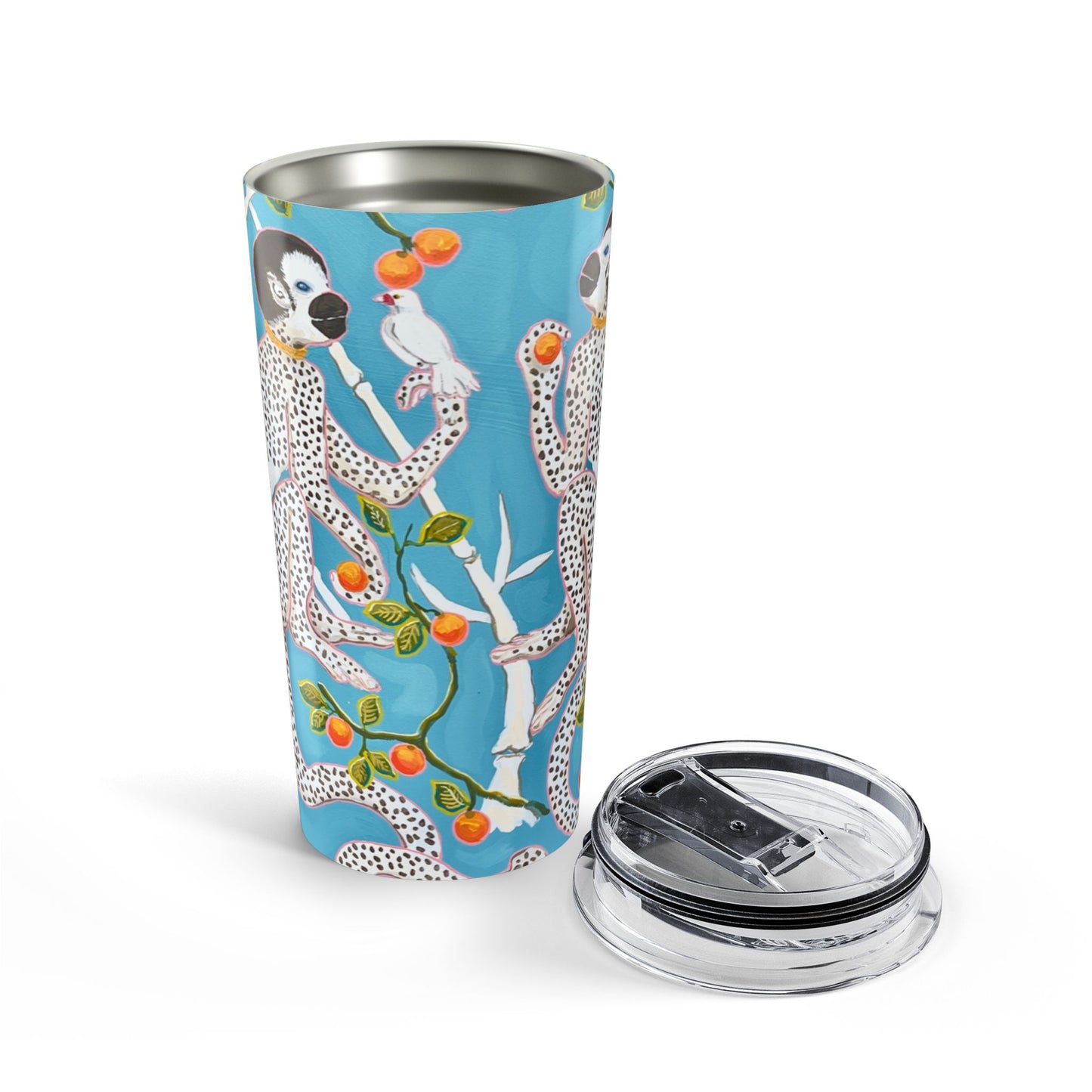 Tumbler 20oz - Monkeys Blue Chinoiserie