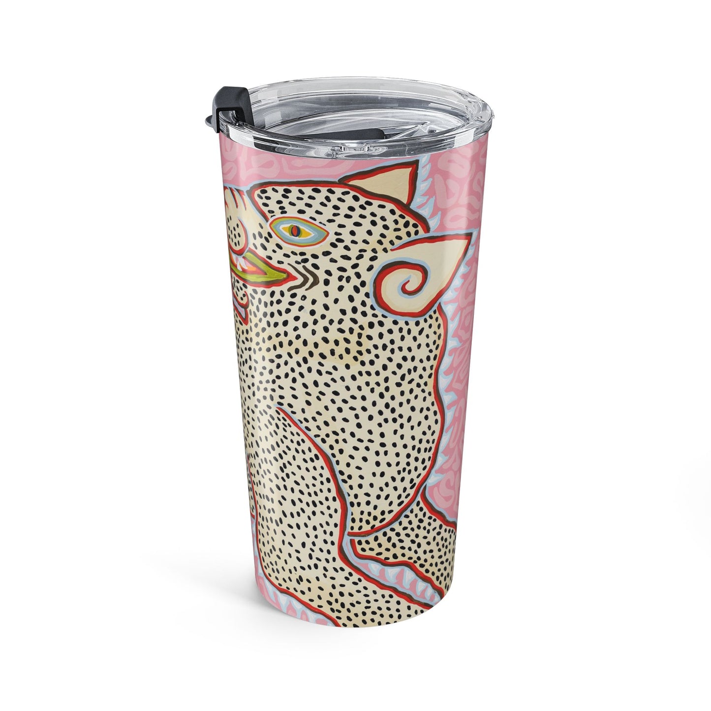Tumbler 20oz - Ancient Leopard on Pink