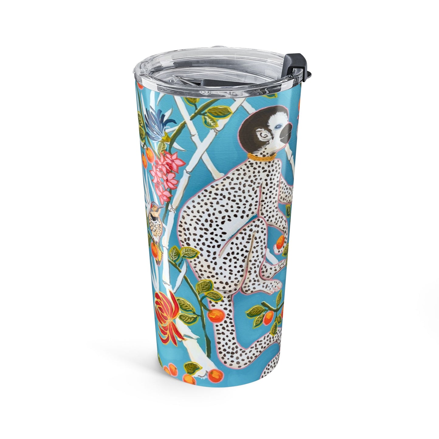 Tumbler 20oz - Monkeys Blue Chinoiserie