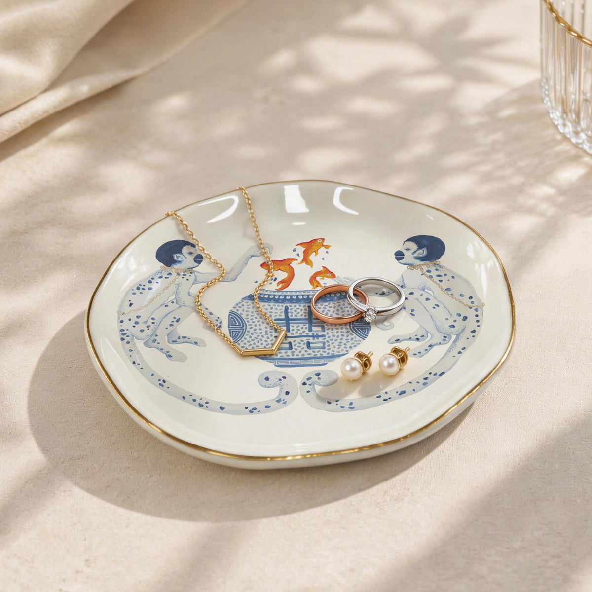 Trinket & Mah-Jongg Dice Dish