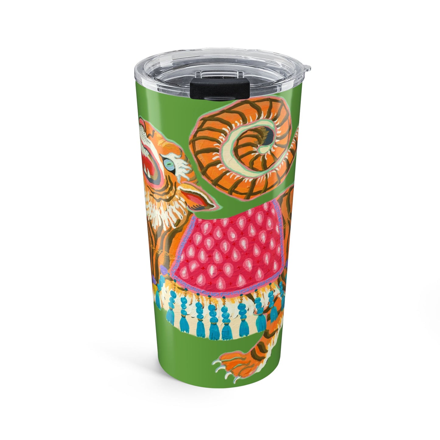 Tumbler 20oz - Adorned Tiger Rearing Green
