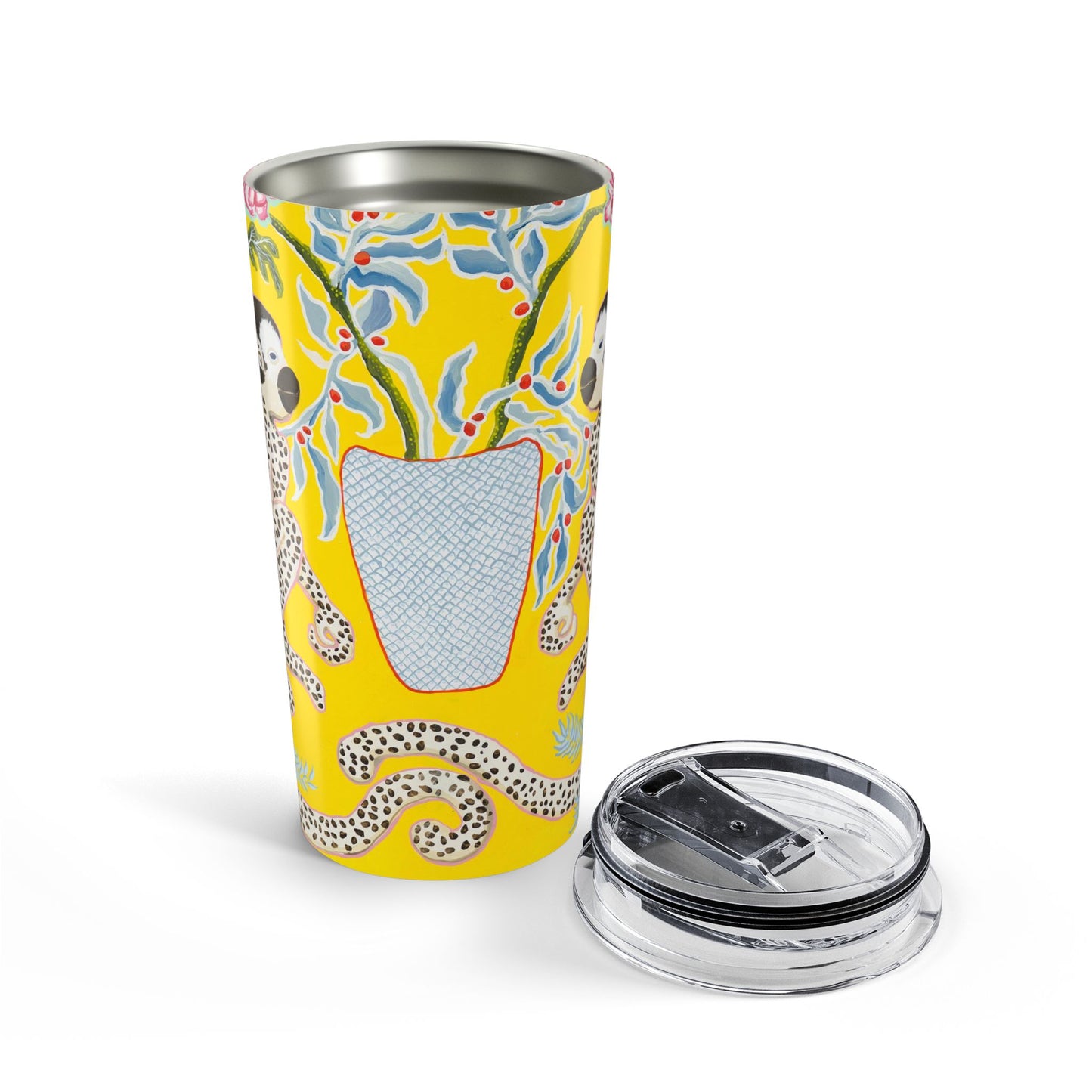 Tumbler 20oz - Monkeys on Yellow