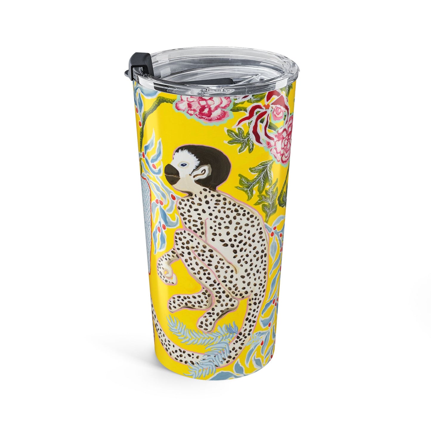 Tumbler 20oz - Monkeys on Yellow