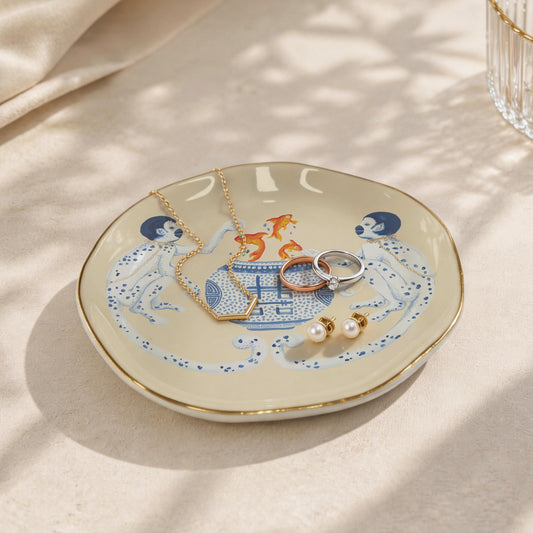 Trinket & Mah-Jongg Dice Dish