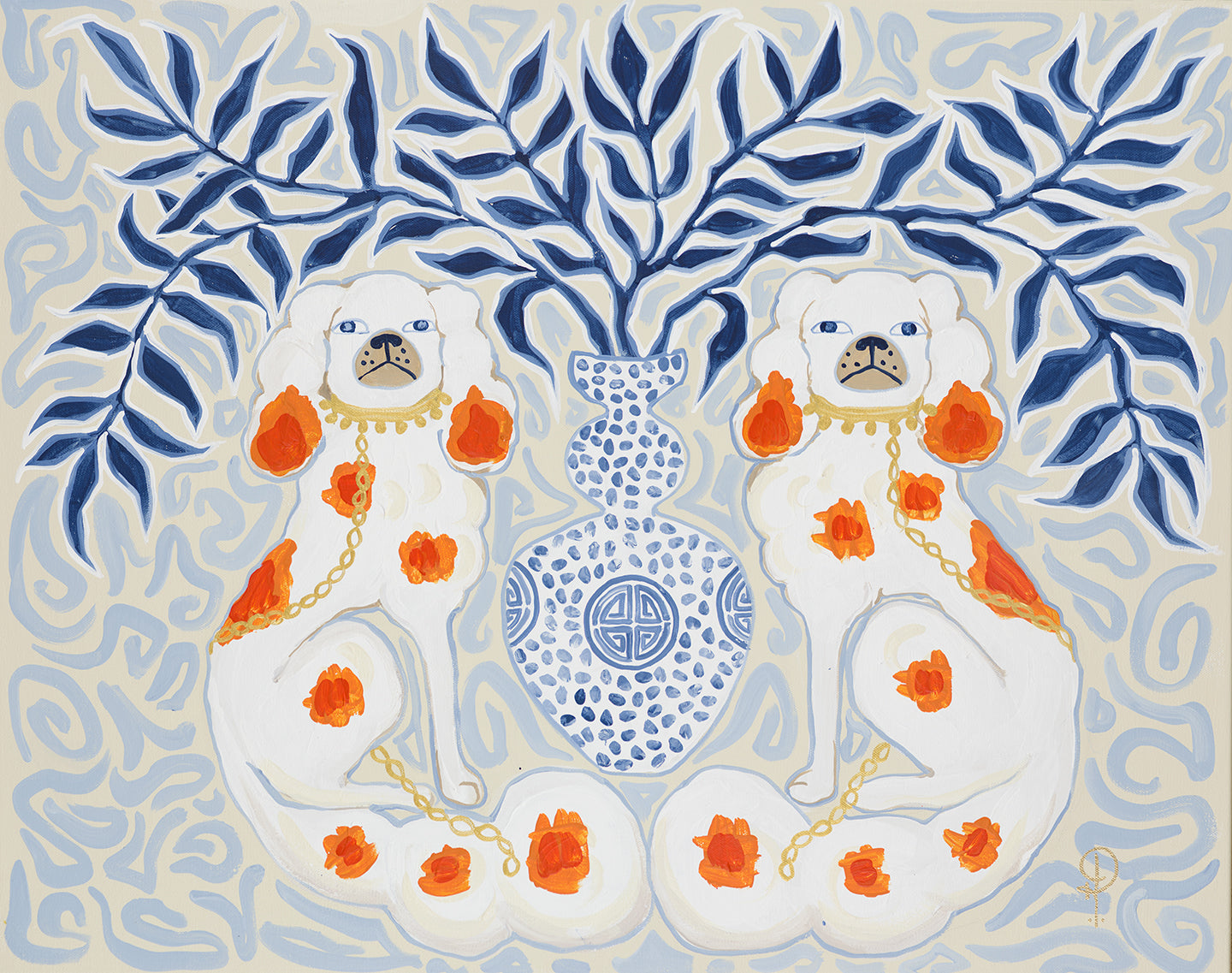 Staffordshire Dogs Chinois-Fine Art Print
