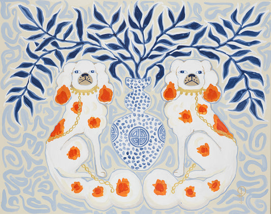 Staffordshire Dogs Chinois-Fine Art Print