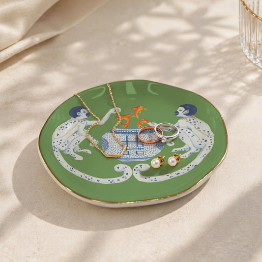 Trinket & Mah-Jongg Dice Dish