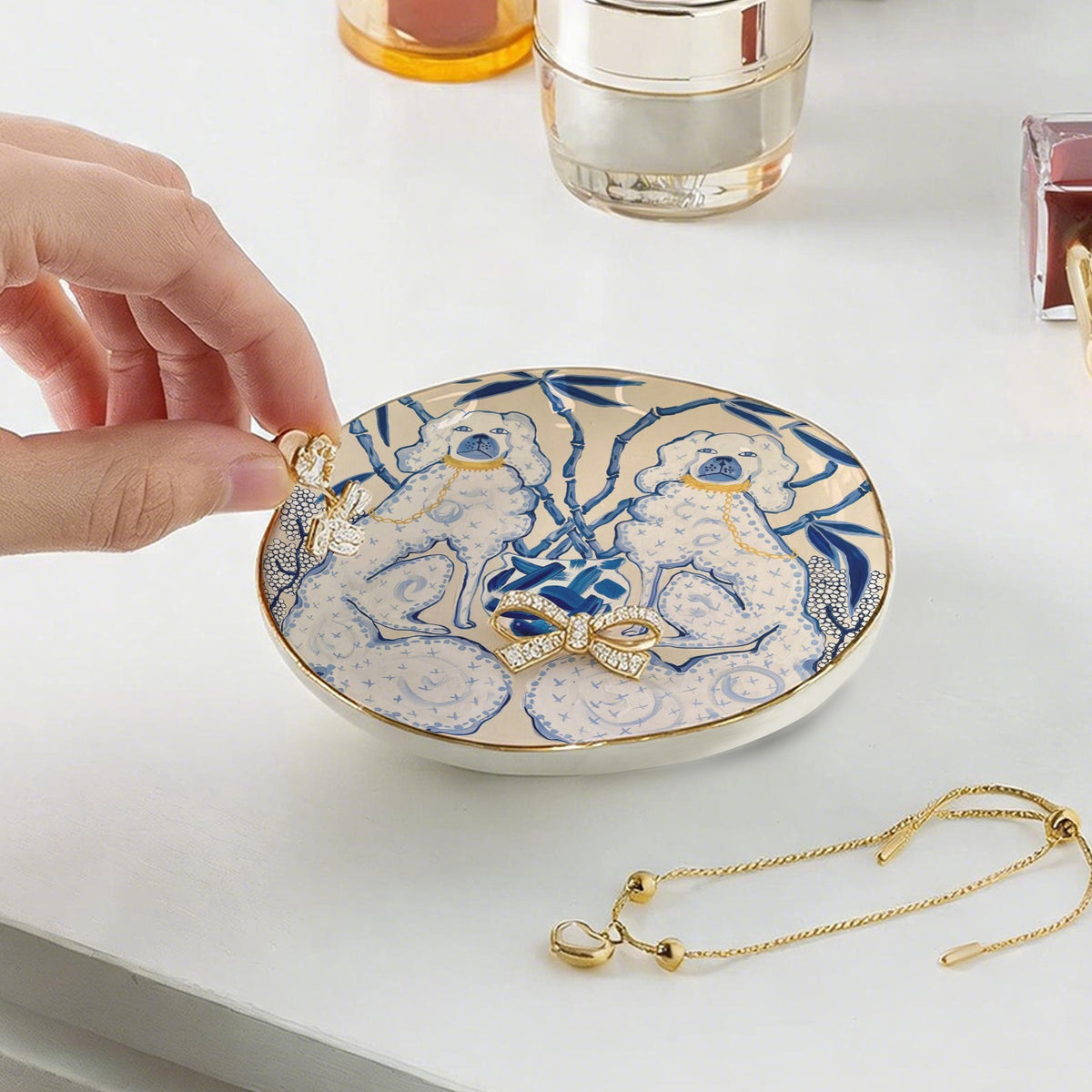 SDBB-27 Wavy Round Jewelry Dish