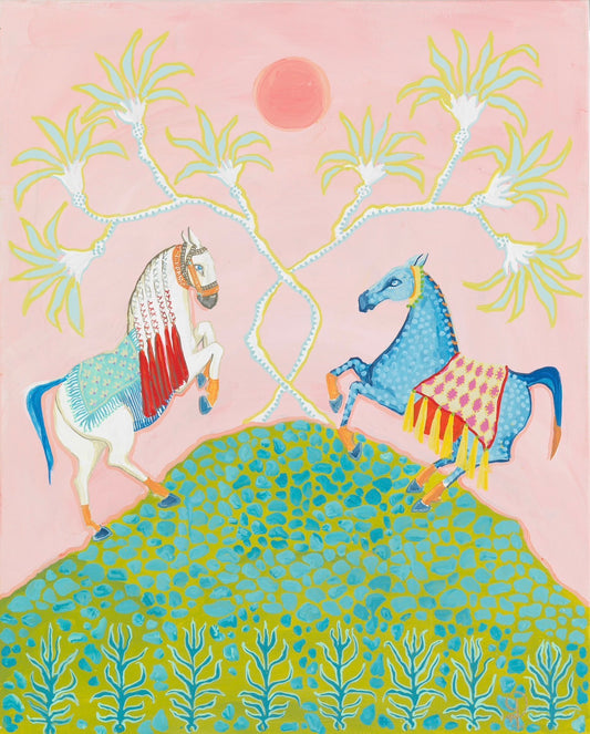 Horse Hill on Pink-Fine Art Print